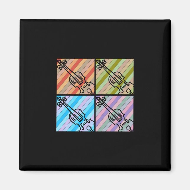 Violin Retro Magnet (Vorne)