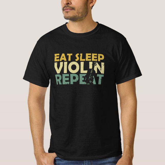 Violin Retro T-Shirt (Vorderseite)