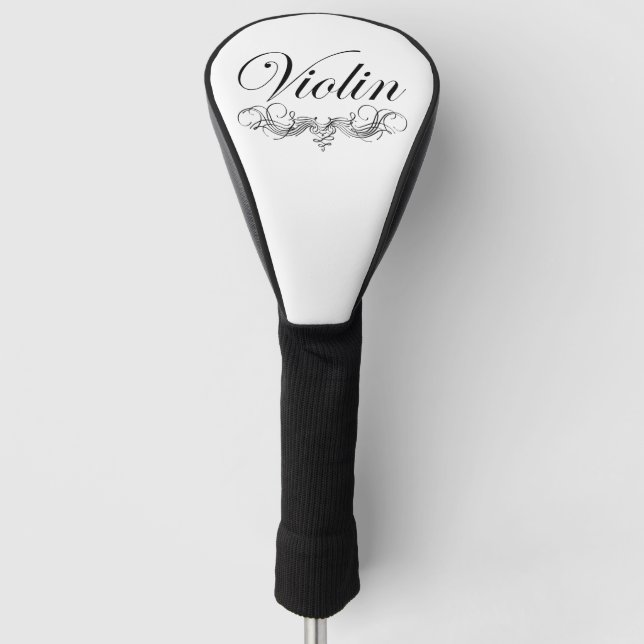 Violin Script Golf Headcover (Vorderseite)
