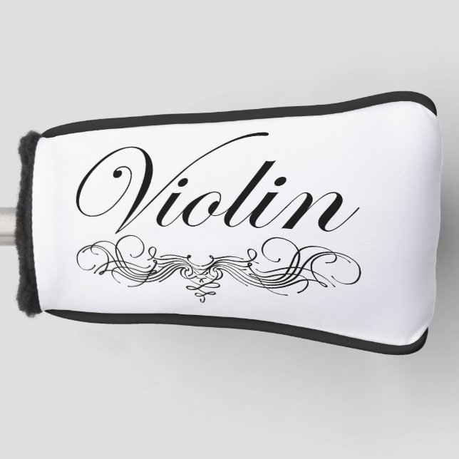 Violin Script Golf Headcover (Vorderseite)
