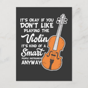 Violin T - Shirt - Funny Smart Violinist Violinspi Postkarte