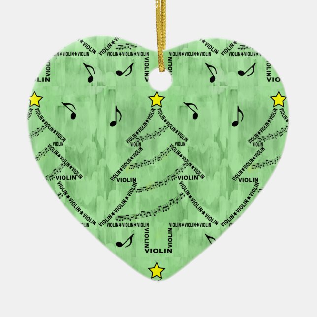 Violin Text Weihnachtsbaum Keramik Ornament (Vorne)