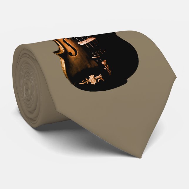 VIOLIN-TIE-ON SÄURENUMMER KRAWATTE (Gerollt)