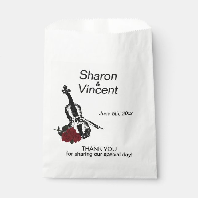 Violin Vielen Dank Geschenktütchen (Vorderseite)