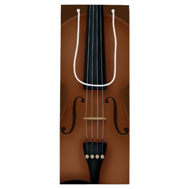 Violin Viola Detail Klassische Musik Geschenktüte Für Weinflaschen (Vorderseite)