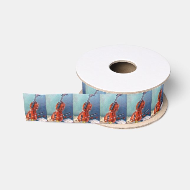 Violín/Violine Ripsband (Spule)