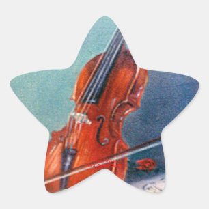 Violín/Violine Stern-Aufkleber