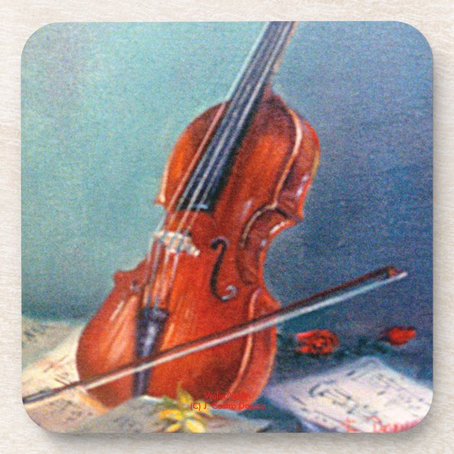 Violín/Violine Untersetzer (Vorderseite)