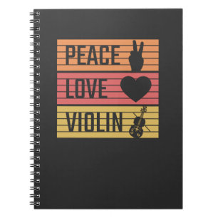 Violin Violinist Fiddle Notizblock