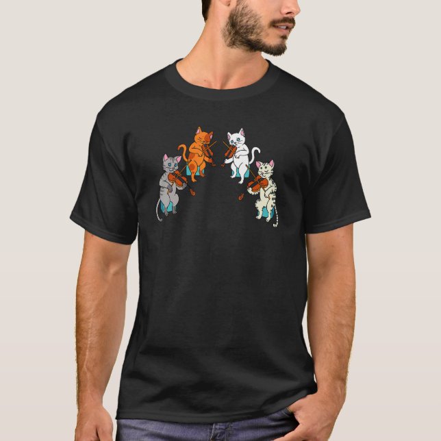 Violin Violinist Fiddle Player Orchestra Klassisch T-Shirt (Vorderseite)