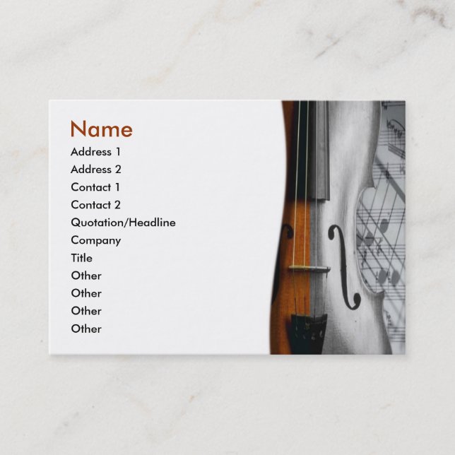 Violin-Visitenkarte Visitenkarte (Vorderseite)