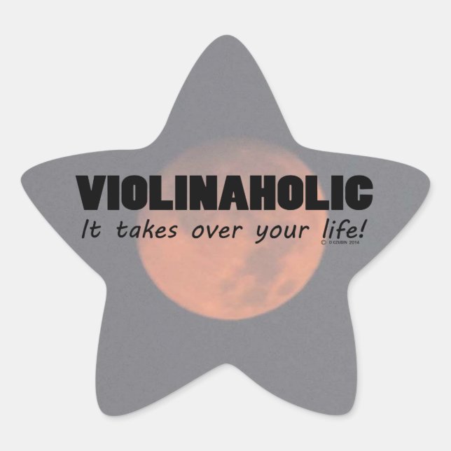 Violinaholic Life Star Sticker (Vorderseite)