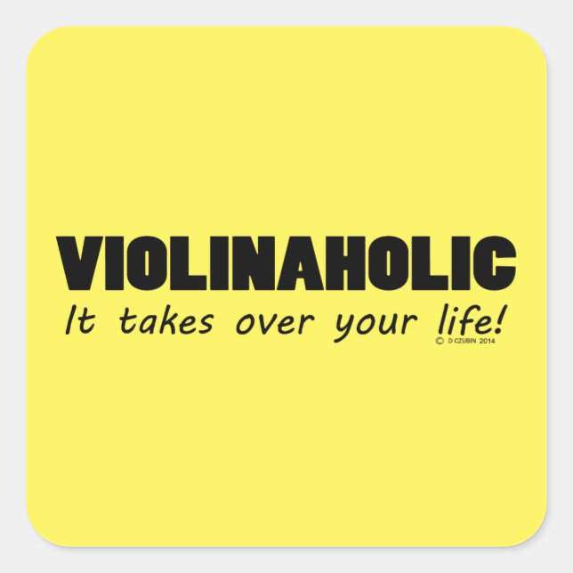 Violinaholischer Aufkleber (Vorderseite)