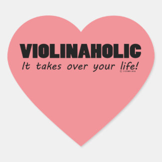 Violinaholischer Heart-Aufkleber Herz-Aufkleber