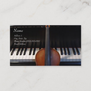 Violine auf Klavier-Visitenkarte Visitenkarte