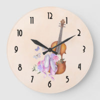 Violine, Ballett-Schuhe, Blumen und Schmetterlinge