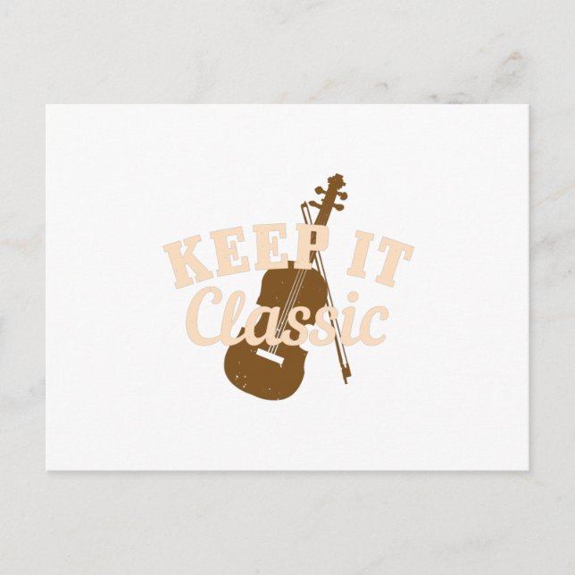 Violine - Behalt IT Classic Postkarte (Vorderseite)