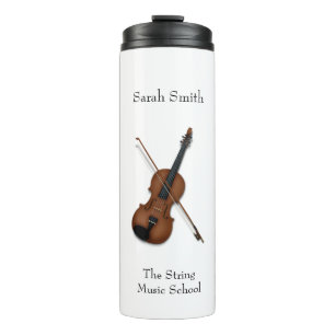 Violine & Bow Illustration Custom Classical Music Thermosbecher