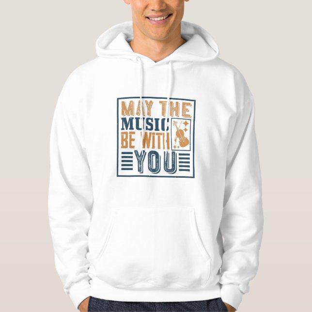 Violine - darf die Musik bei dir sein Hoodie (Vorderseite)