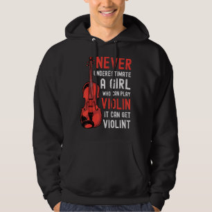 Violine Girl Sprichwort - Violett Hoodie