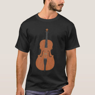 Violine: Hölzerne Violine: 3d vorbildlicher Winkel T-Shirt