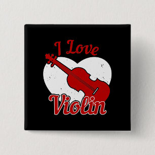 Violine - I Liebe Geige Button