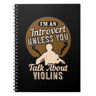 Violine - Ich bin eine Introvertierte Notizblock
