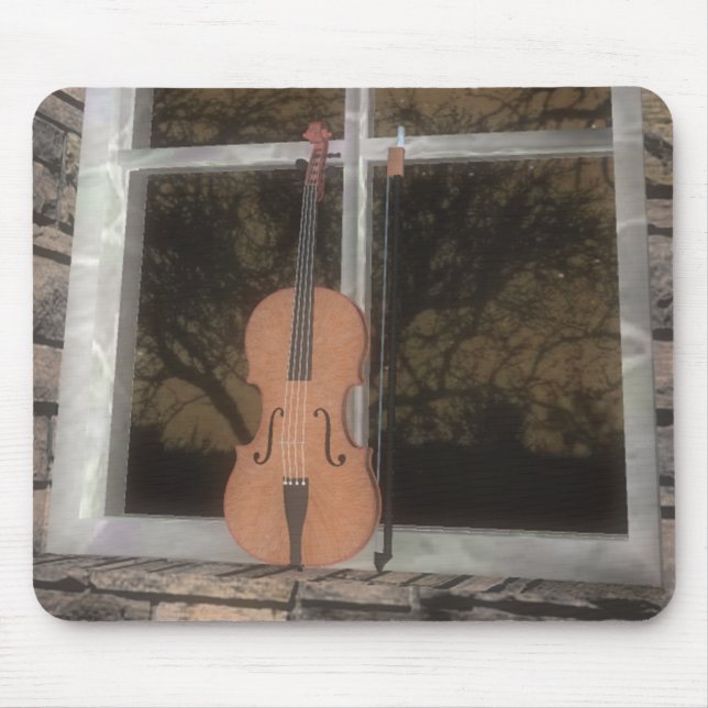 Violine im Fenster: Ursprüngliche Version: Mousepad (Vorne)