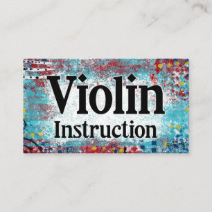 Violine Instruction Lessons Business Cards Visitenkarte