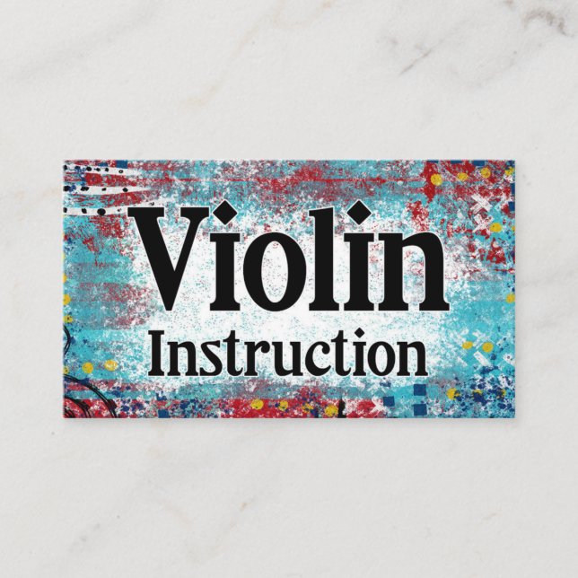 Violine Instruction Lessons Business Cards Visitenkarte (Vorderseite)