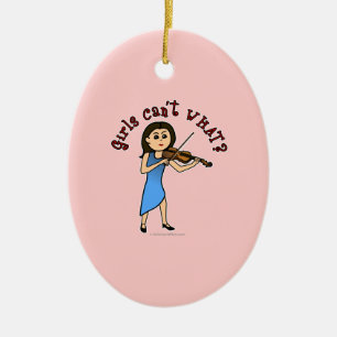 Violine Keramik Ornament