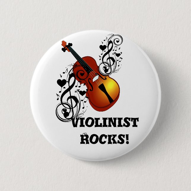 Violine, Lover im Herzen_ Button (Vorderseite)