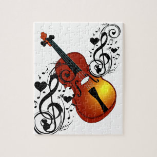 Violine, Lover im Herzen_ Puzzle