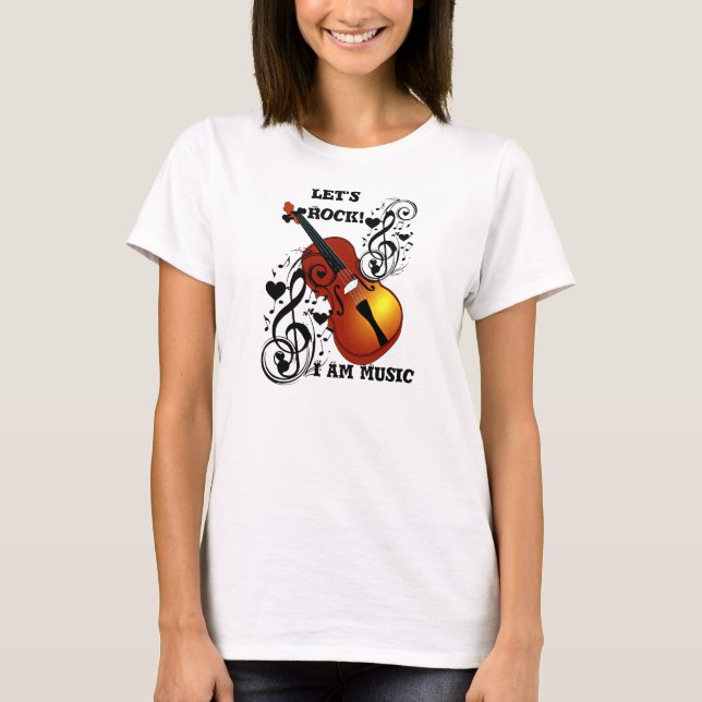 Violine, Lover im Herzen_ T-Shirt (Vorderseite)