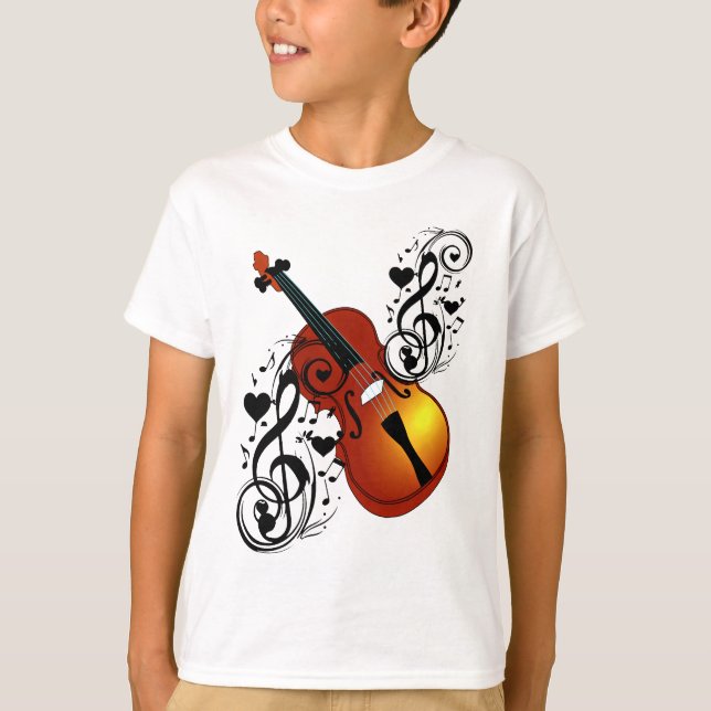 Violine, Lover im Herzen_ T-Shirt (Vorderseite)
