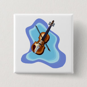 Violine mit blauem Hintergrundgraphikbild Button