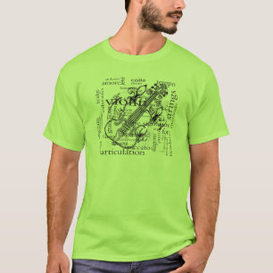 Violine mit Wörtern T-Shirt