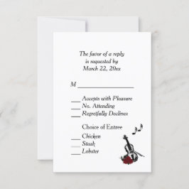 Violine Music UAWG with Entree Choice RSVP Karte