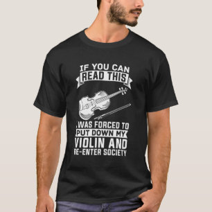 Violine Musician Fiddle Player Orchestra Violinist T-Shirt