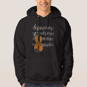 Violine Musiknote Clef für Orchestra Violinisten Hoodie