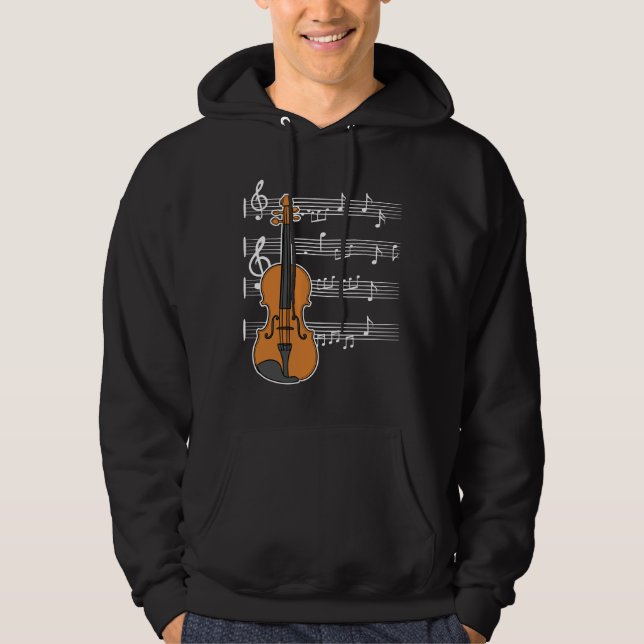 Violine Musiknote Clef für Orchestra Violinisten Hoodie (Vorderseite)