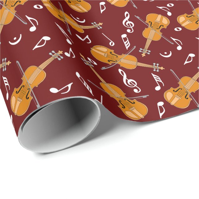Violine-Musiknote Geschenkpapier (Rolleneckpunkt)