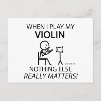 Violine, nichts anderes zählt postkarte