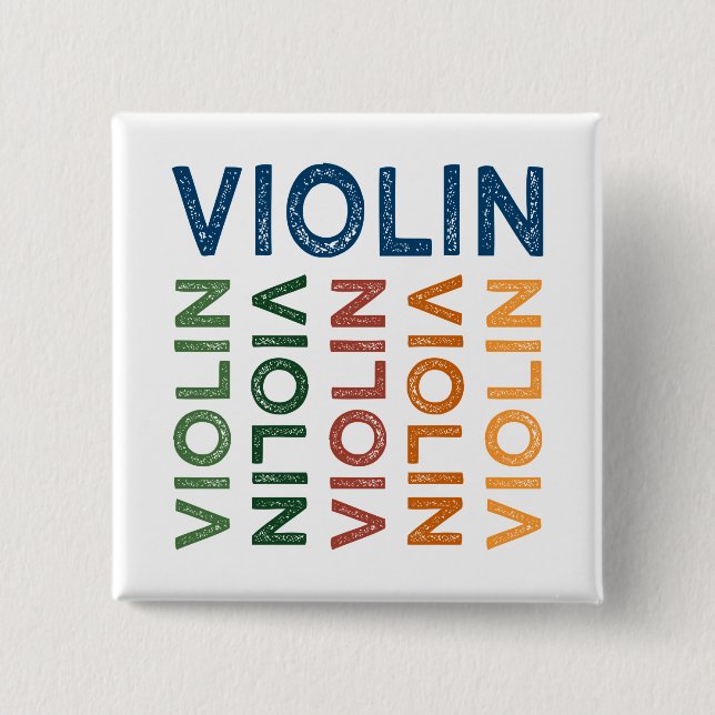 Violine Niedlich Button (Vorderseite)