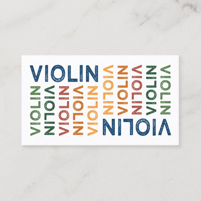 Violine Niedlich Visitenkarte (Vorderseite)