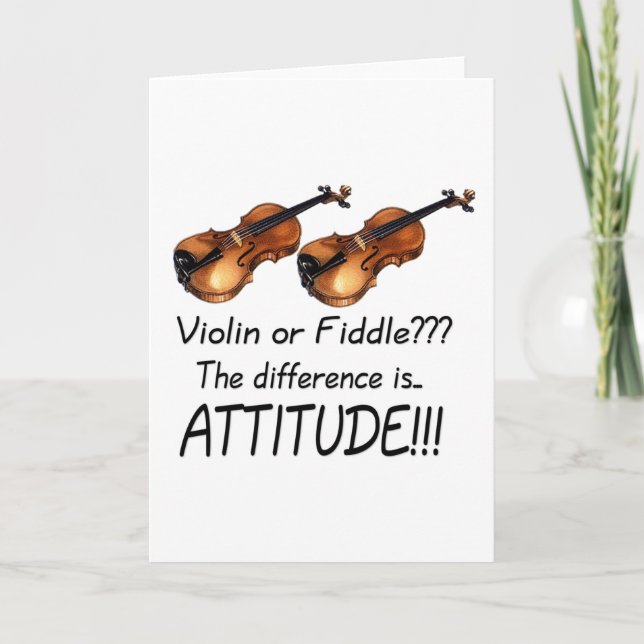 Violine oder Geige??? Karte (Vorderseite)