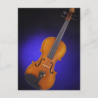 Violine oder Viola Blue Postcard Postkarte