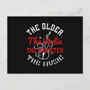 Violine - Oltere Violine Play Sweeter Music Postkarte