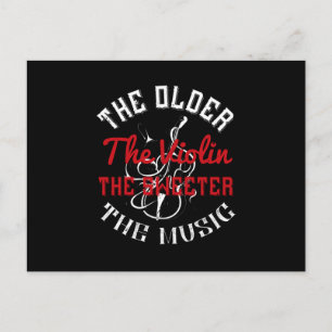 Violine - Oltere Violine Play Sweeter Music Postkarte
