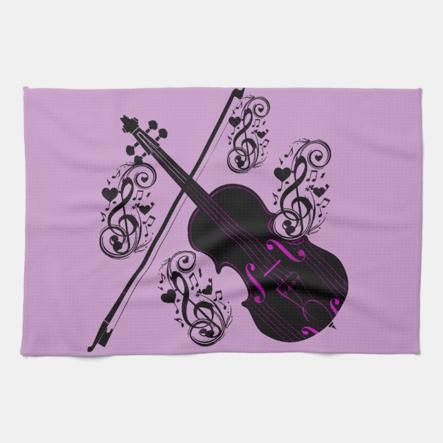 Violine, Rocking-Liebe_ Küchentuch (Horizontal)